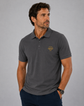 POLO HOMME MANCHE COURTE K241 BRODE COTE COEUR GRIS ANTHRACITE FL737