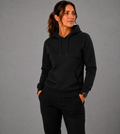 SWEAT SHIRT CAPUCHE FEMME K473  NOIR