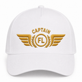 CASQUETTE KP195  BLANCHE BRODEE FLIGHT LEVEL
