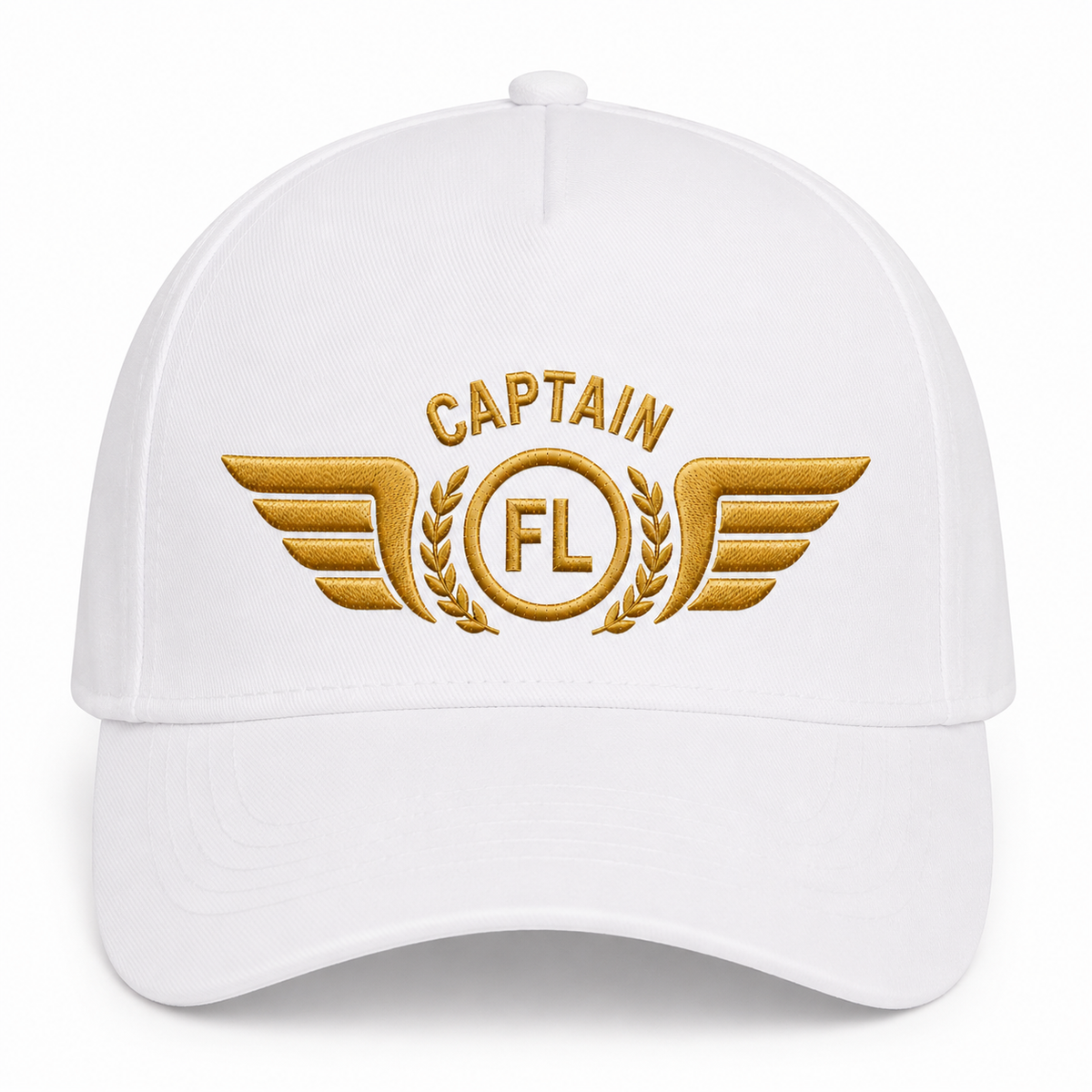 CASQUETTE KP195  BLANCHE BRODEE FLIGHT LEVEL