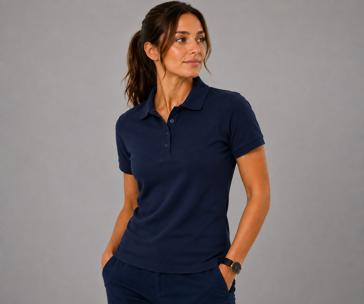 POLO FEMME  MANCHE COURTE K242 UNIS  MARINE