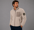VESTE UNISEX SHERPA  BEIGE  BRODE AZIMUT