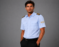 CHEMISE HOMME CIEL MANCHE COURTE K503 BRODEE MANCHE  FLIGHT LEVEL