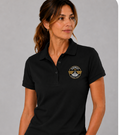 POLO FEMME  MANCHE COURTE K242 BRODE COTE COEUR NOIR  AZIMUT 200
