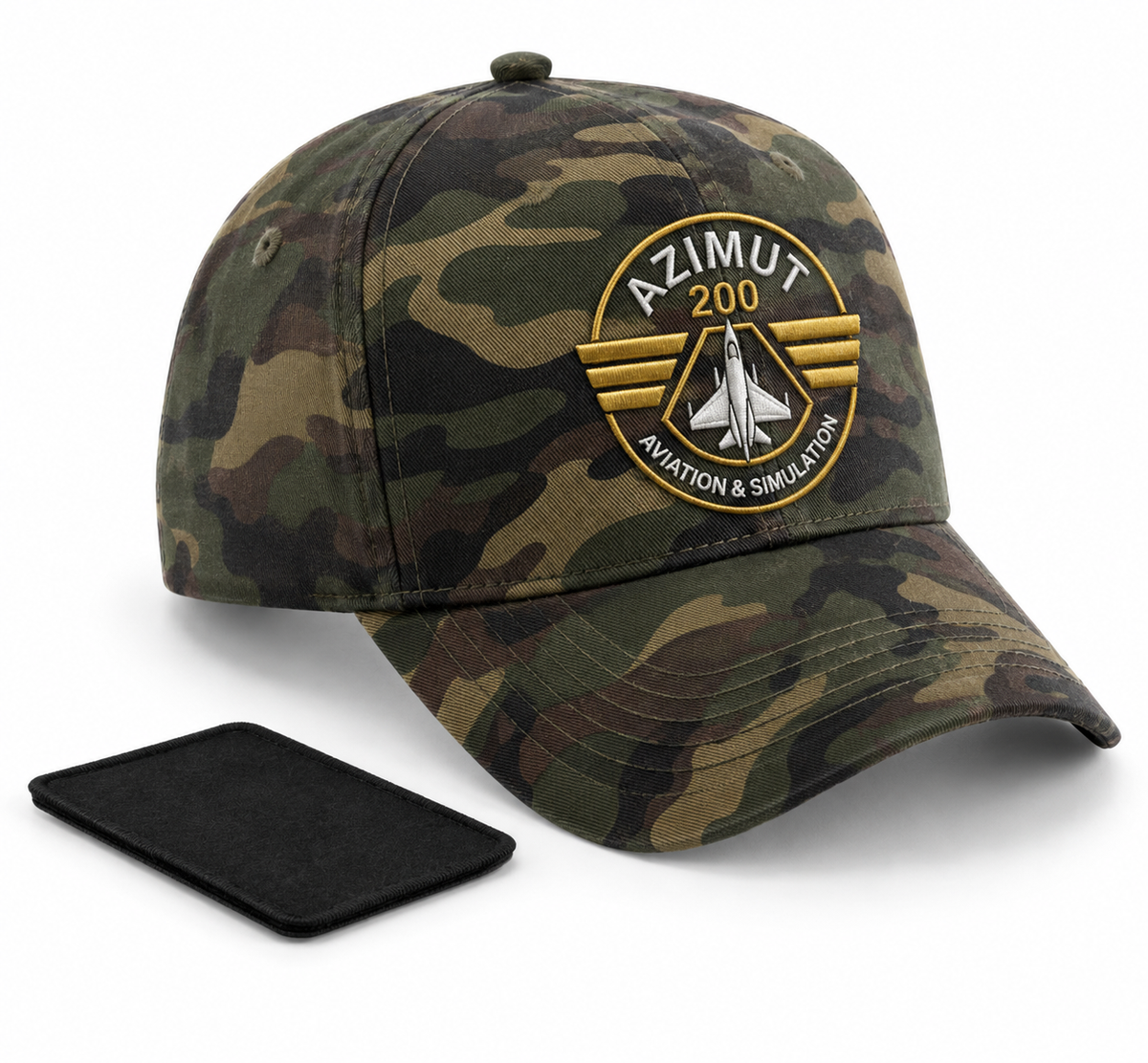 CASQUETTE B 638 CAMOUFLAGE  AVEC PATCH  AMOVILBLE BRODEE AZIMUT 200