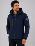 VESTE SOFTSHELL R909X MARINE BORDEE  MANCHE ARGENT FLIGHT LEVEL