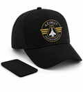 CASQUETTE B 638 NOIRE   AVEC PATCH  AMOVILBLE BRODEE AZIMUT 200