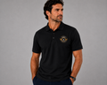 POLO HOMME MANCHE COURTE K241 BRODE AZIMUT COTE COEUR NOIR