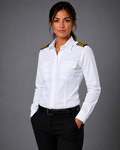 CHEMISE FEMME  MANCHE LONGUE  K504 UNIS BLANCHE