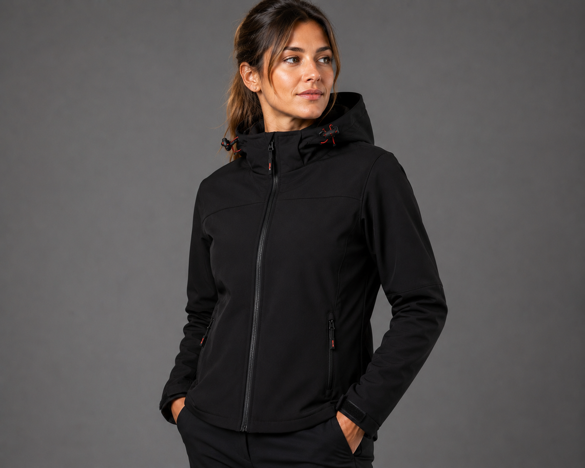 VESTE SOFTSHELL KYRA UNIS NOIR
