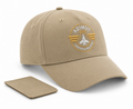 CASQUETTE B 638  BEIGE AVEC PATCH  AMOVILBLE BRODEE AZIMUT 200