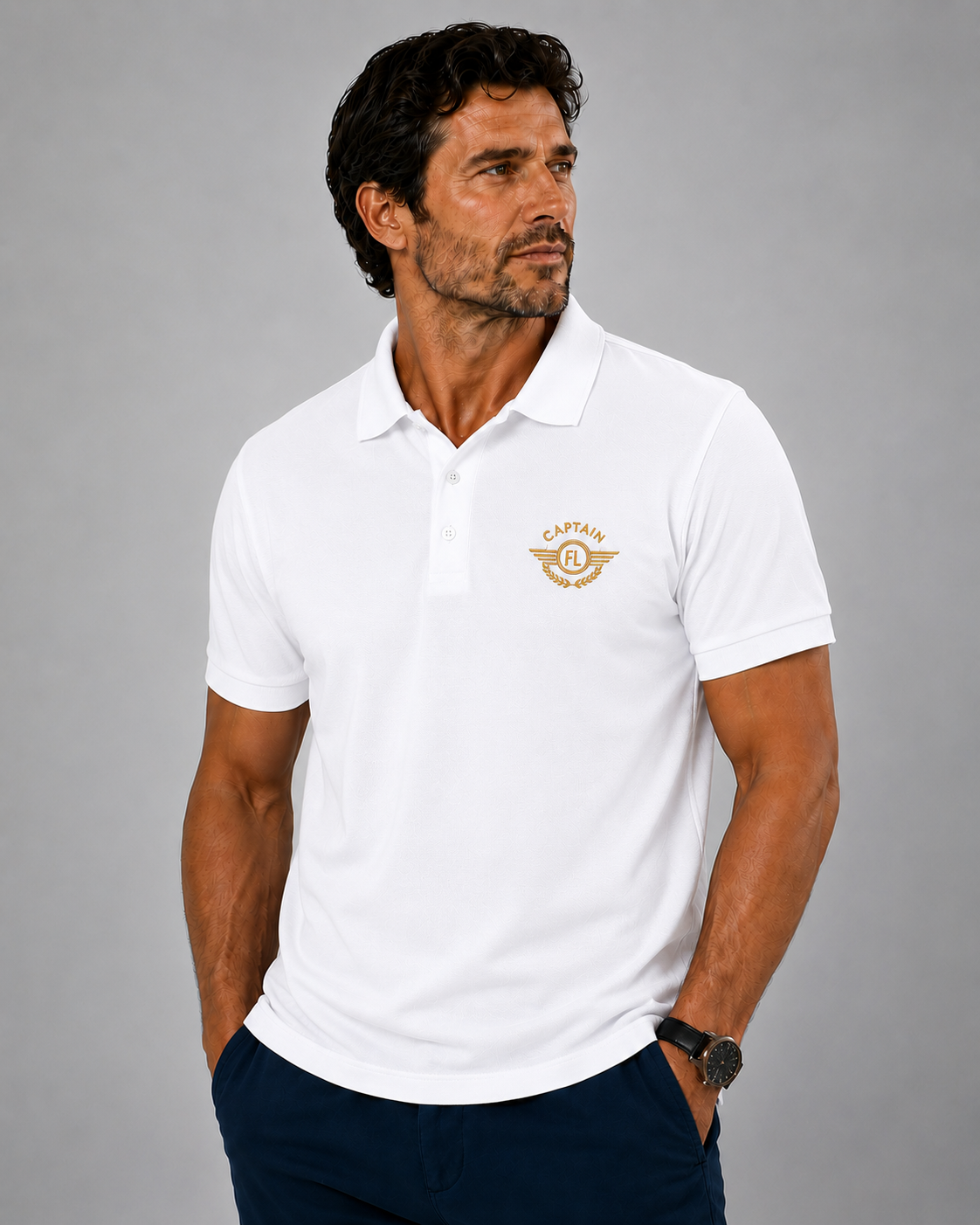 POLO HOMME MANCHE COURTE K241 BLANC