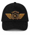 CASQUETTE KP195 BRODEE NOIR FLIGHT LEVEL