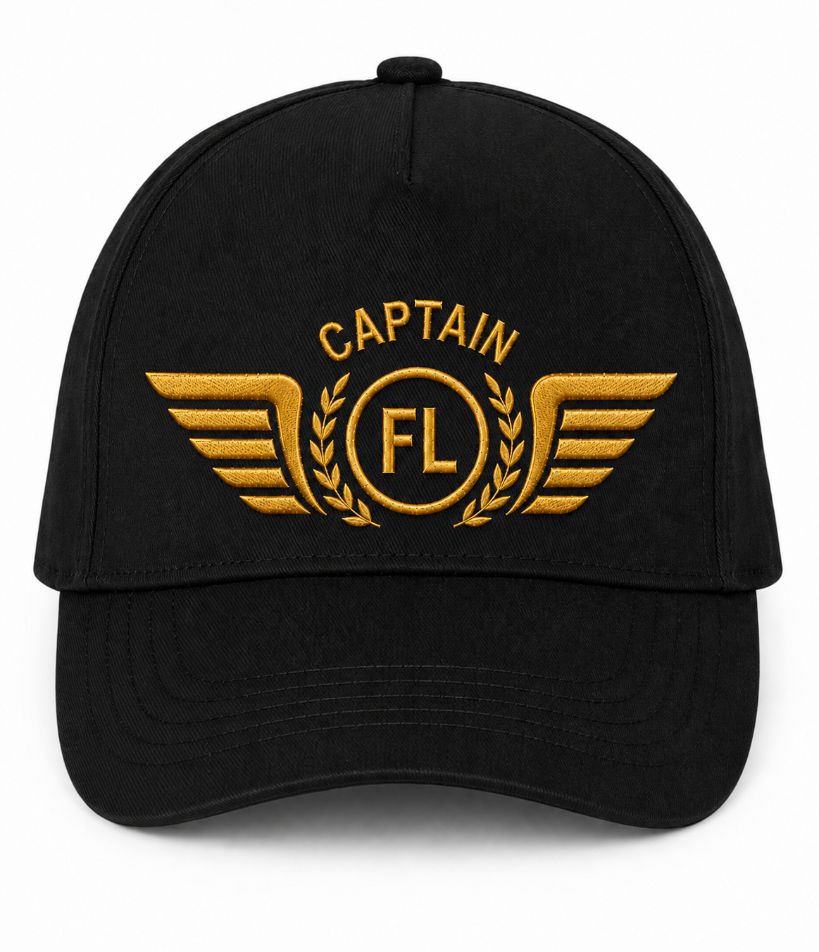 CASQUETTE KP195 BRODEE NOIR FLIGHT LEVEL