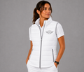 DOUDOUNE SANS MANCHE K6114 UNI  FEMME  BLANCHE BRODEE FLIGHT LEVEL